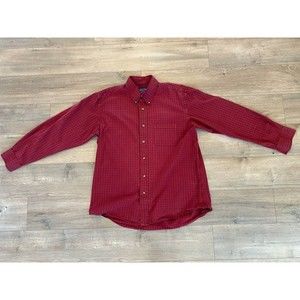 Pendleton Men's Large Long Sleeve Red Plaid Button Down Casual Shirt
